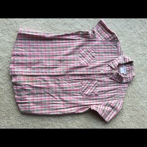 American Girl Short Sleeve Plaid Button Down